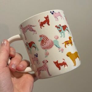 Parker Lane Dog Person Ceramic Coffee Tea Mug 16oz Rainbow Round Handle New